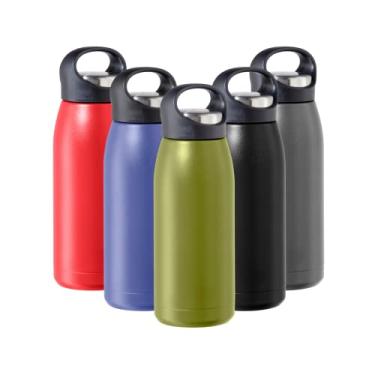 Imagem de OGGI Garrafa de água isolada de aço inoxidável Freestyle - isolamento a vácuo de parede dupla, garrafa térmica de viagem, 500 ml), verde