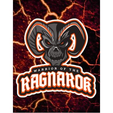 Imagem de Notebook Warrior of The Ragnarok - Fire Edition (SkullCrawler): College Ruled - 240 pages - Large 8,5 x 11 in