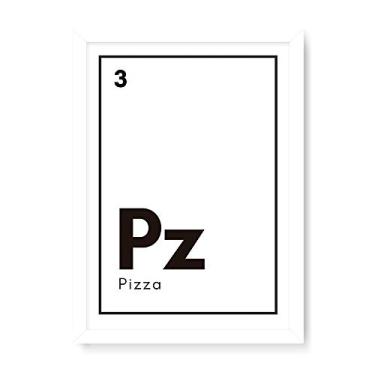 Imagem de Arte Maníacos Quadro Decorativo Pizza Elemento - 23x16,25cm (Moldura caixa em laca branca)