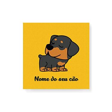 Imagem de Arte Maníacos Quadro Decorativo em Tela Canvas Rottweiler Comic - 30x30cm
