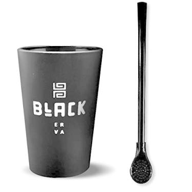 Imagem de Kit Tereré Black Erva Copo Preto Tereré e Bomba Preta