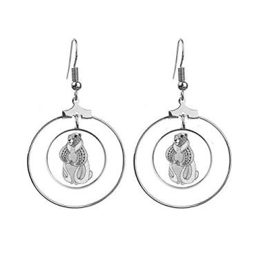 Imagem de Animal Big Mouse Picture Art Deco Presente Moda Brincos Pingente Argola Joias Círculo Gota