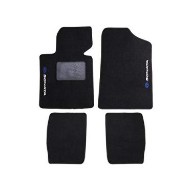 Imagem de Kit Tapete Carpete Para Hyundai Sonata 2011 Até 2014 Preto