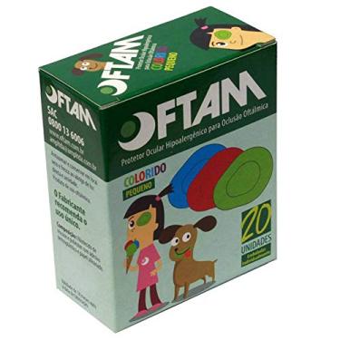 Imagem de Protetor Ocular Infantil Colorido, Oftam, 20 Unidades