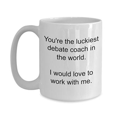 Imagem de Caneca Debate Coach – Melhor Cobate Coach Ever Coffee Cup – Ideia inovadora para Coaching Companion – e aniversário de formatura