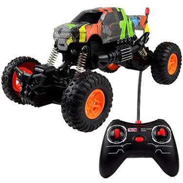 Imagem de Carrinho Controle Remoto Pick Up 2X4 Max Road Suspensão Off Road 2 Motores Tração Roda Farol-Polibrinq