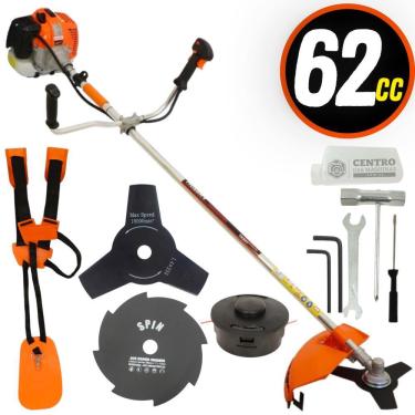 Imagem de Roçadeira Vulcan À Gasolina Lateral Vr620h 2 Tempos 62cc 3hp 10500rpm Com Lâmina 8 Pont...