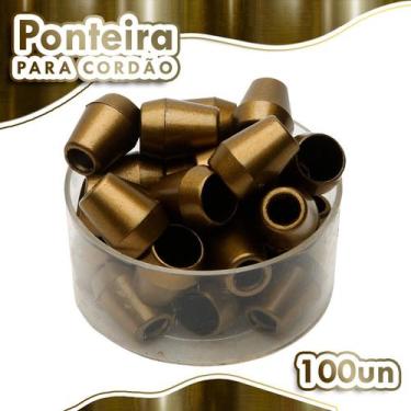 Imagem de Ponteira Para Cordão Sininho Ouro Velho 10mm - Com 100 Unidades - Brx