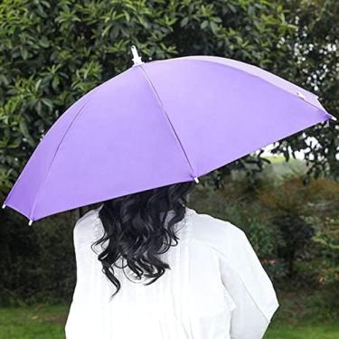Imagem de Chapéu De Guarda-chuva, Chapéus De Guarda-chuva Engraçados, Chapéu De Guarda-chuva De Festa, Bonés De Chuva Dobráveis, Boné Dobrável Para Adultos E Crianças, Com Elástico, Para Golfe De Pesca Na P