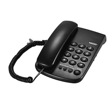 Imagem de CIADAZ Telefone fixo portátil Telefone Pause/Redial/Flash/Mute Mecânico Lock Wall Mountable Base Handset para Casa Home Call Center Office Company Hotel
