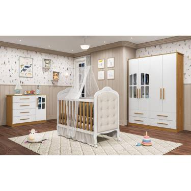 Imagem de Quarto Completo Bebê Moveis Peroba Charlo Elo MDF 04 portas
