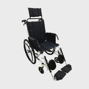 Imagem de Cadeira de rodas angra 44CM pneu inflavel cinza aço (até 100KG) - carone