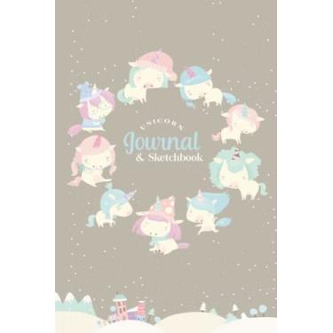 Imagem de Unicorn Be Cute And Magic This Winter Journal and Sketchbook: Cute Kawaii Rainbow Colorful Lined Journal and Notebook for Girls & Women: Gift 6x9 in. ... for Journal, Doodling, Sketching and Notes