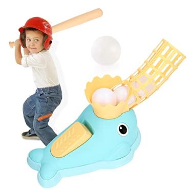 Imagem de Brinquedo De Rebatidas De Beisebol, Máquina De Arremesso De Beisebol Infantil Step Baseball Trainer 3 Bolas Passo No Tipo Taco De Beisebol Telescópico Brinquedo De Rebatidas De Beisebol Para Meninos A