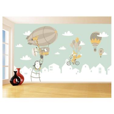 Imagem de Papel De Parede 3D Infantil Bebê Balão Balões 3,5M Azs327