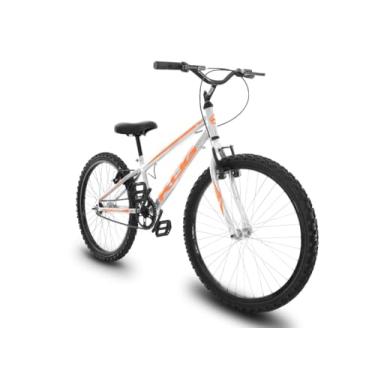 Imagem de Bicicleta Infantil Masculina Aro 24 KOG Alumínio Rebaixada,Prata Laranja
