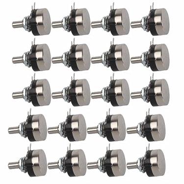 Imagem de Kit de acessórios de 20 peças de potenciômetro de filme de carbono de volta única para controle de velocidade do motor RV24YN 20S (B504 500K)