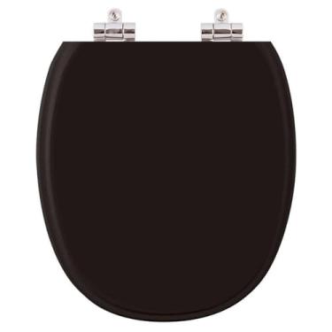 Imagem de Assento Sanitario Poliester Soft Close Ascot Preto para vaso Ideal Standard