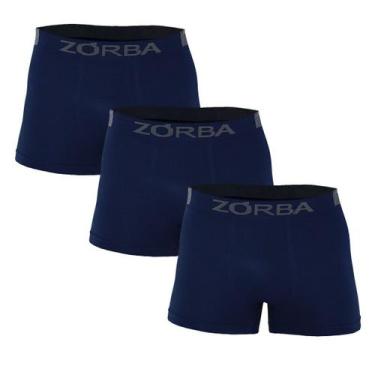 Imagem de Kit 3 Cuecas Zorba Boxer Extreme Sport Sem Costura Microfibra 836 Azul