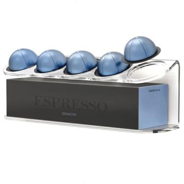 Imagem de GALVANOX Organizador de parede para cápsulas Nespresso Vertuo, suporte de acrílico de fácil acesso para caixa Vertuoline original e 5 cápsulas de café (5 cápsulas + 1 caixa)