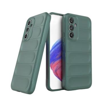 Imagem de SKPY Compatível com Samsung Galaxy A15 5G Capa de proteção dupla para celular com 10 airbags invisíveis, capa de proteção à prova de choque de segurança de 360° para Samsung Galaxy A15 verde escuro