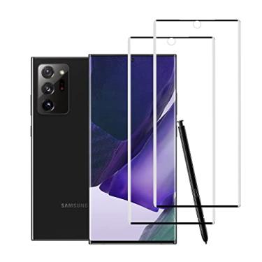 Imagem de YIFNTANG [Pacote com 2] Protetor de tela de vidro temperado para Samsung Galaxy Note 20 Ultra 5G, curvado 3D, dureza 9H, antiarranhões, transparente HD, compatível com Samsung Galaxy Note 20 Ultra 5G
