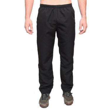 Imagem de Kit 2 Calças Tactel Masculina Leve Macio 3 Bolsos Elástico Cordão Acad