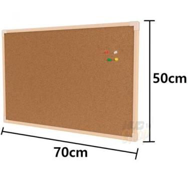 Imagem de Quadro Lousa cortiça Madeira Neo 70x50 Cm 9334 Stalo