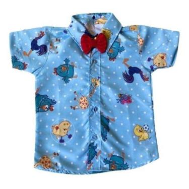 Imagem de Camisa Infantil Temática Galinha Pintadinha e Gravata - Pequenos Encan