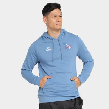 Imagem de Moletom Topper Franca Treino Masculino, Azul, P