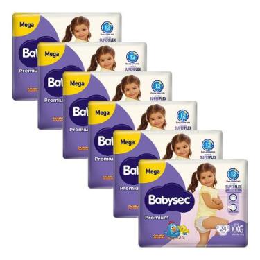 Imagem de Kit 6 Fraldas Babysec Galinha Pintadinha Premium Tamanho XXG 24 unidad