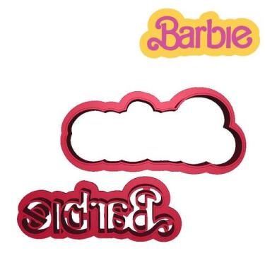 Imagem de Cortador Modular Fashion Barbie Logo Clássico - DOCE IMPRESSO,  10cm
