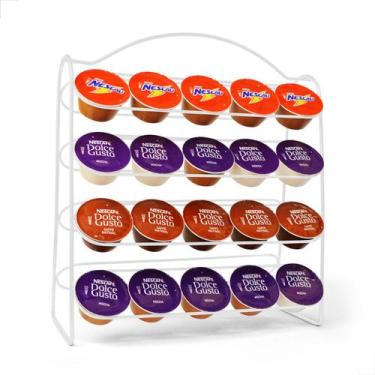 Imagem de Suporte Porta 40 Cápsulas Dolce Gusto Branco - Plug Lar