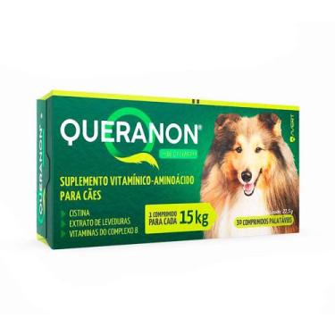 Imagem de Suplemento Queranon Cães 15kg Avert C/30 Comprimidos - AVERT SAUDE ANI