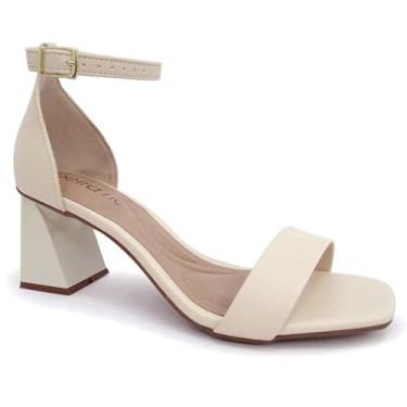 Imagem de Sandália Beira Rio Salto Bloco 8471.103 Creme