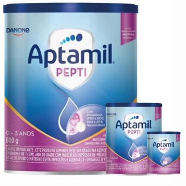 Imagem de 3 Latas Aptamil Proexpert Pepti , Fórmula Infantil em pó Danone-800gr