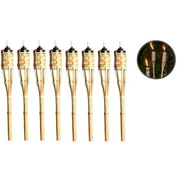 Imagem de Kit 8 Tocha Bambu 100cm Lamparina Festa Tematica Decoração - RT