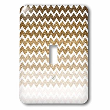 Imagem de 3dRose lsp_192769_1" Gold Ombre Chevron Imagem de Glitter Interruptor Único
