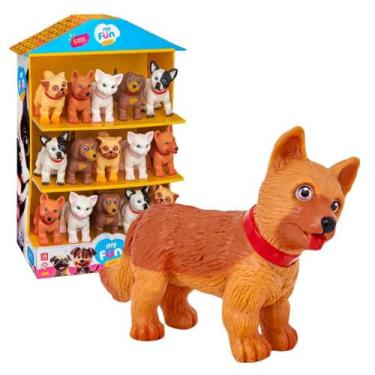 Imagem de Bonecos Coleção My Fun Pets Cachorrinho Pastor Alemão - Adijomar Brinq