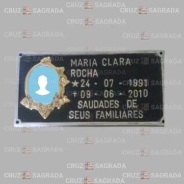 Imagem de Placa em Alumínio Túmulo Jazigo Lápide Cemitério com Foto Colorida 6x8