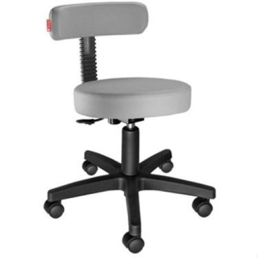 Imagem de Cadeira Mocho Secretária  Giratória Slim / RB CADEIRAS, Cinza