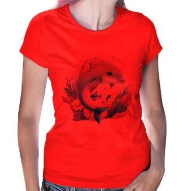 Imagem de Baby Look Golfinho Fofo - Foca na Moda, Vermelho, M