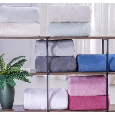 Imagem de Manta Cobertor Casal  Microfibra Macio 1,80m x 2,20m - Liso Bene Casa