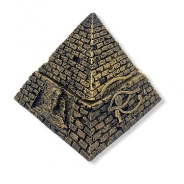 Imagem de Escultura Pirâmide Egípcia Acompanha Múmia Dourada 9cmResina - Lua Mís