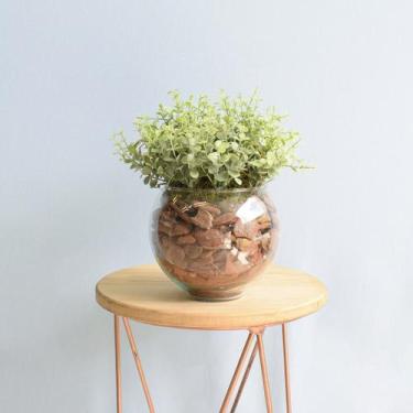 Imagem de Arranjo de Folhagem Eucalipto Artificial no Vaso de Vidro  Formosinha