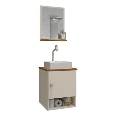 Imagem de Gabinete Banheiro Lima Cuba Tulipa Bco Torneira DL08 Val ABS - Loja Do