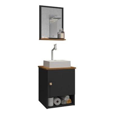 Imagem de Gabinete Banheiro Lima Cuba Tulipa Bco Torneira DL08 Val ABS - Loja Do