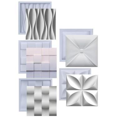 Imagem de Formas De Gesso 3D Cimento Molde Plástico Abs Placa Parede - Formas Ge