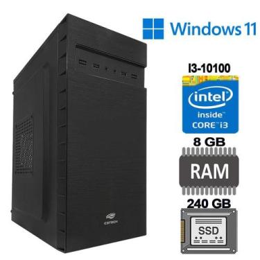 Imagem de Computador Core I3-10100, Memoria 8Gb 2400Mhz, Ssd Wd 240 Gb - Sobralt