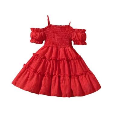 Imagem de Vestido Infantil de Princesa com Babado - Ideal para Festas e Verão, 1